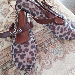 Leopard Print Brown Women's Shoes